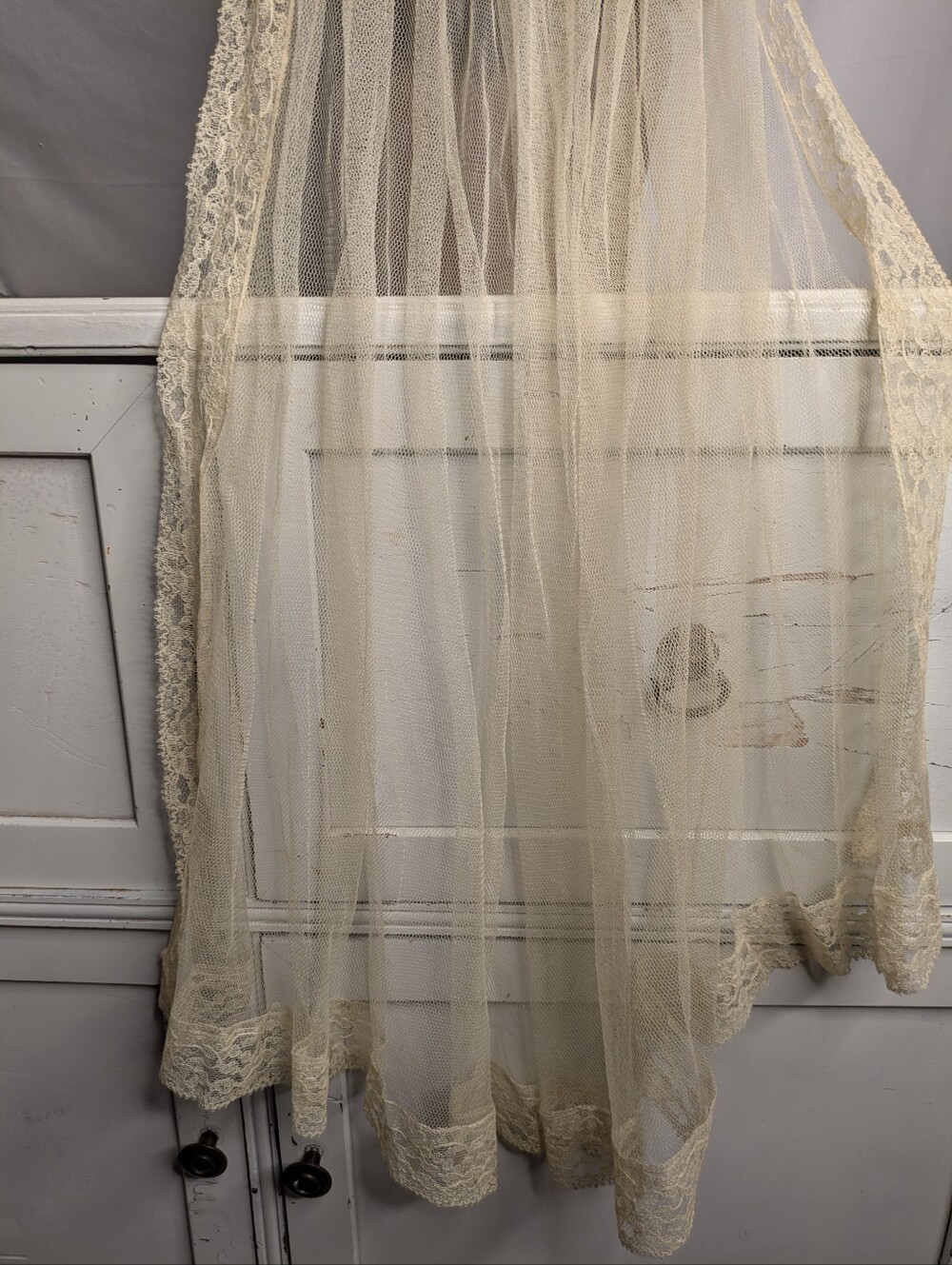 Antique Juliet Cap Bridal Wedding Veil - Picture 5 of 10